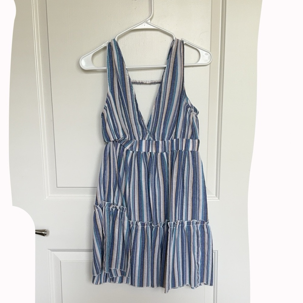 Blue stripped summer dress
